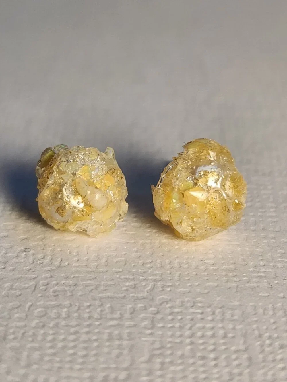 Handmade Ethiopian Opal Crushed on Real Freshwater Pearl 925 Stud Earrings